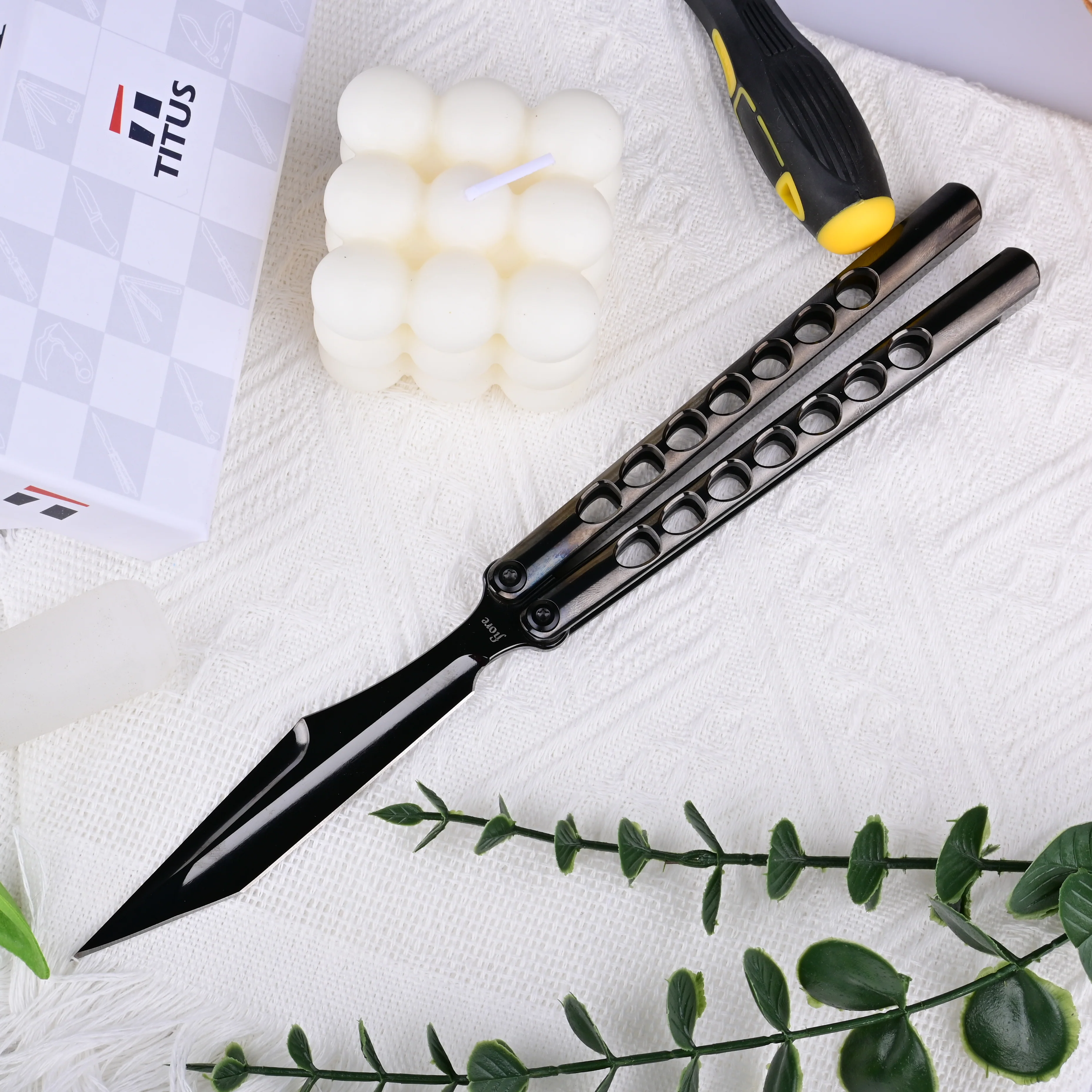 Titus Fiore Balisong Clone Titanium Handle - Image 14