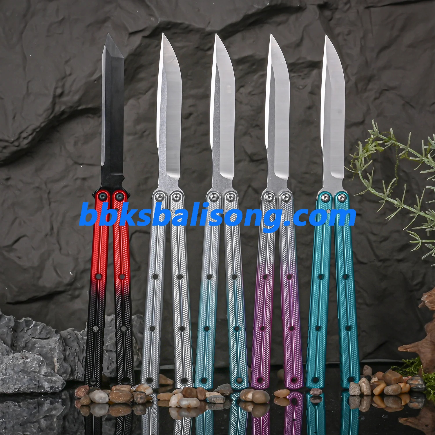 Titus Flow Channel Kraken V3 Balisong Clone 7075 Alunium Glossy Handle - Image 3