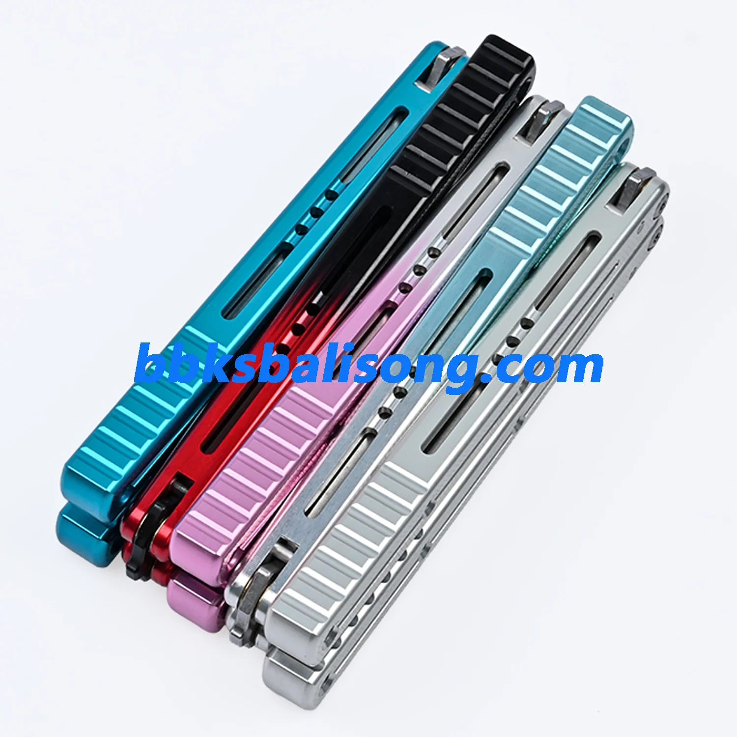 Titus Flow Channel Kraken V3 Balisong Clone 7075 Alunium Glossy Handle - Image 4