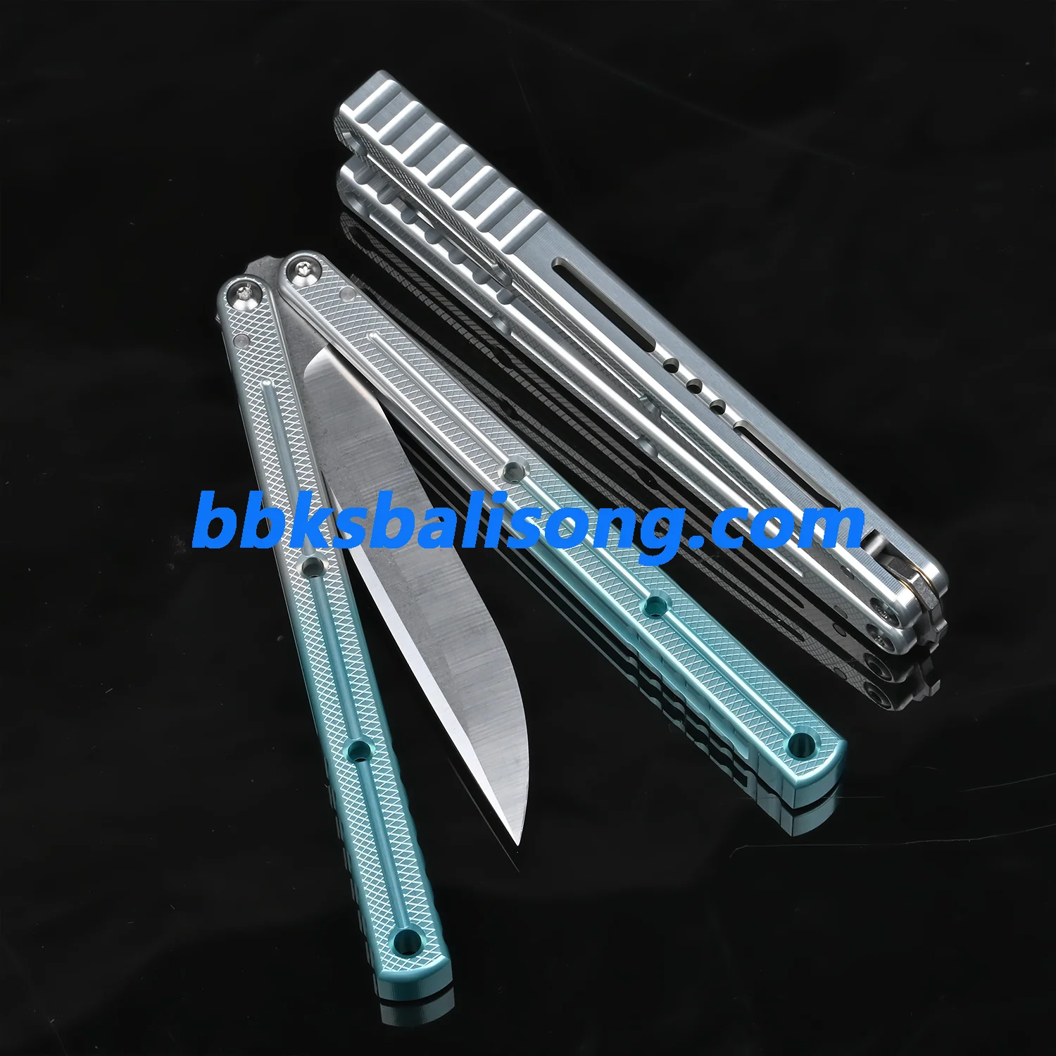 Titus Flow Channel Kraken V3 Balisong Clone 7075 Alunium Glossy Handle - Image 5