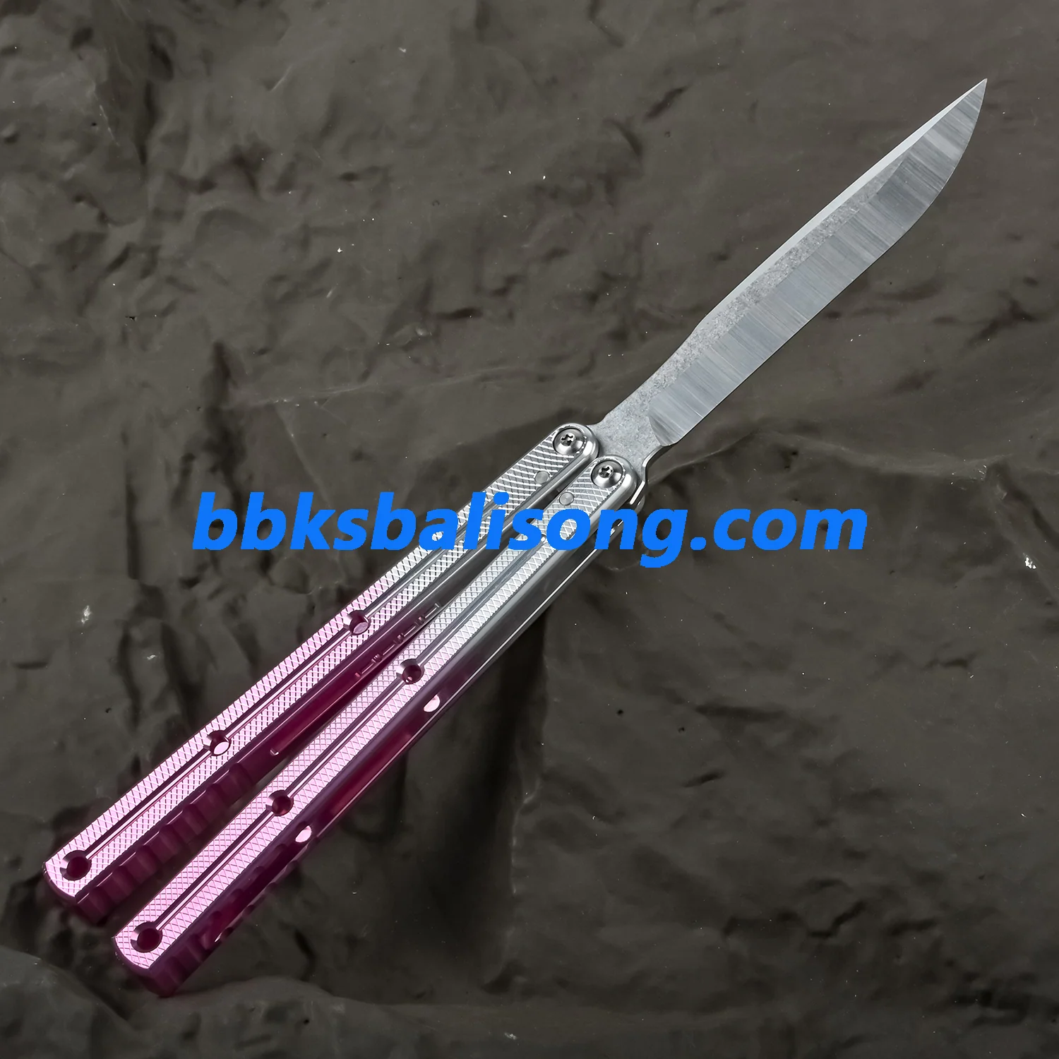 Titus Flow Channel Kraken V3 Balisong Clone 7075 Alunium Glossy Handle - Image 7