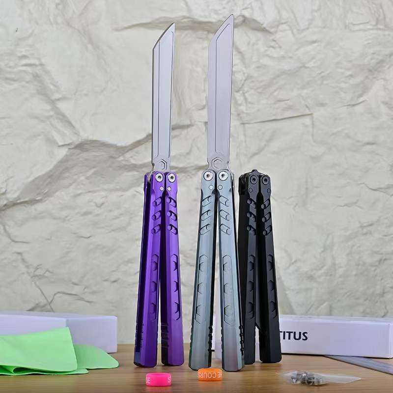 Titus Hex Balisong Clone 7075 Aluminum Handle Bushings System - Image 3
