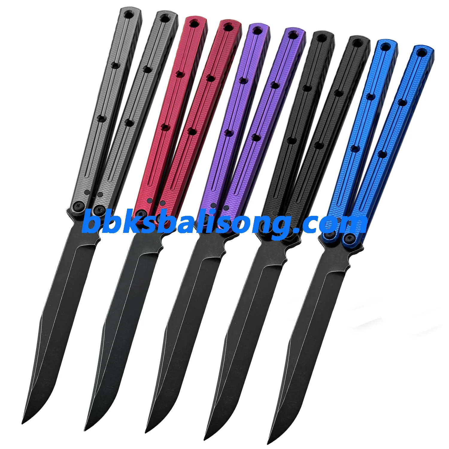 Titus Kraken V3 Balisong Clone 7075 Aluminum False Edge Blade - Image 10