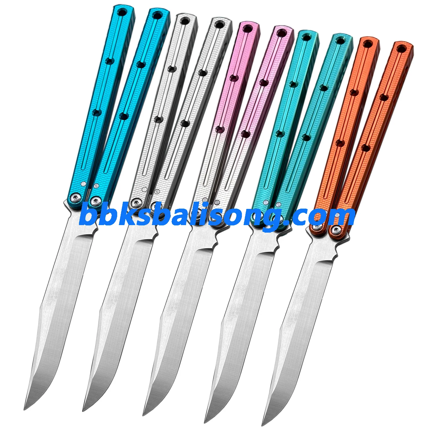 Titus Kraken V3 Balisong Clone 7075 Aluminum False Edge Blade - Image 12