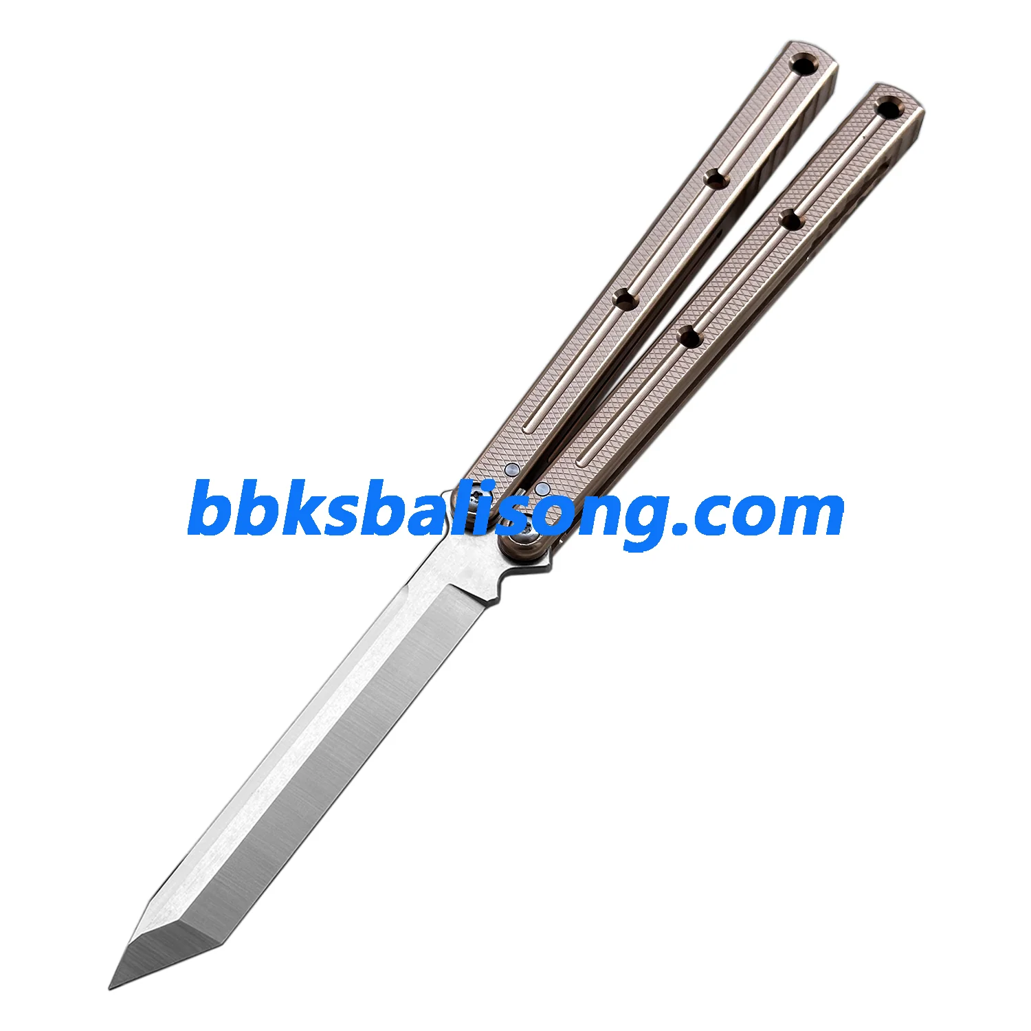 Titus Kraken V3 Balisong Clone 7075 Aluminum False Edge Blade - Image 24