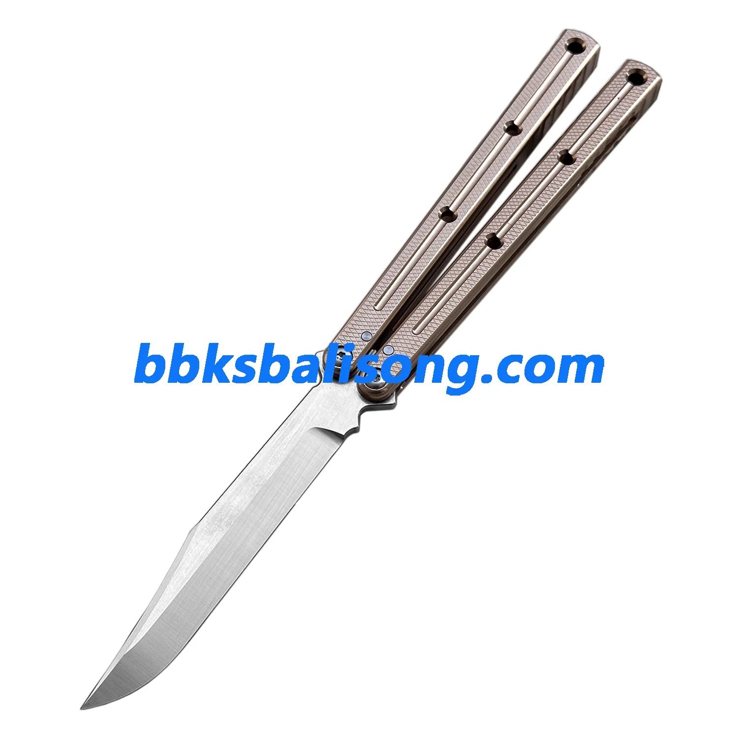 Titus Kraken V3 Balisong Clone 7075 Aluminum False Edge Blade - Image 25