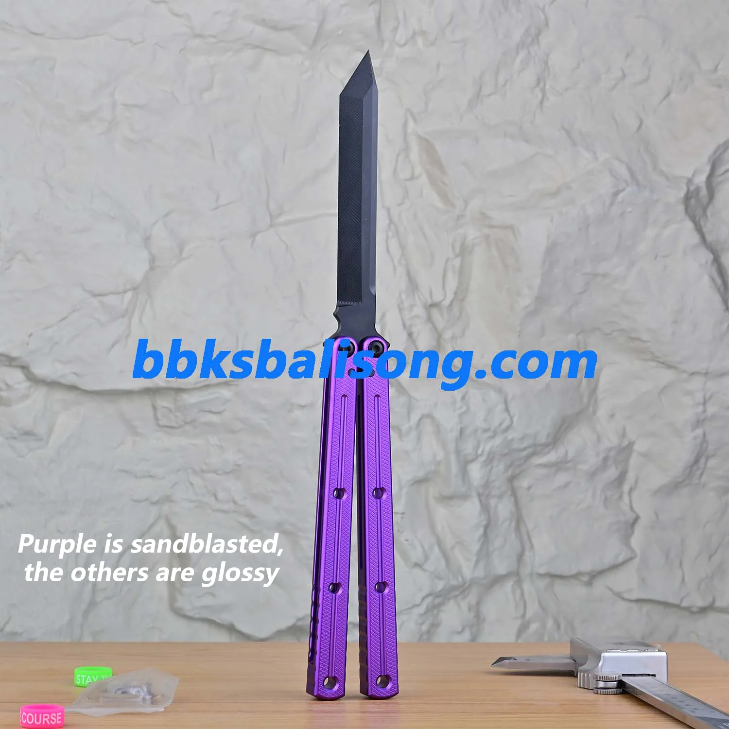 Titus Kraken V3 Balisong Clone 7075 Aluminum False Edge Blade - Image 42