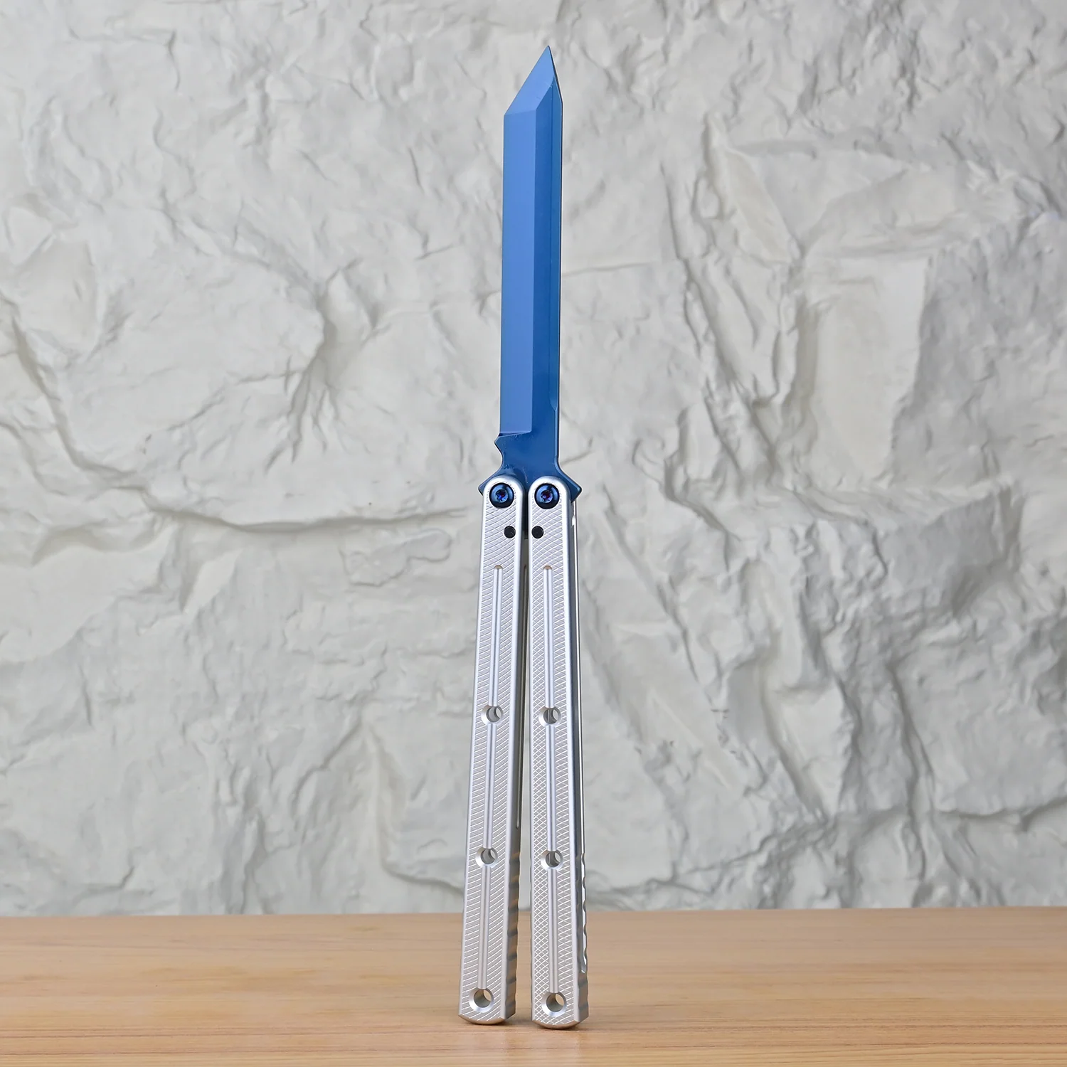 Titus Kraken V3 Balisong Clone 7075 Aluminum False Edge Blade - Image 52