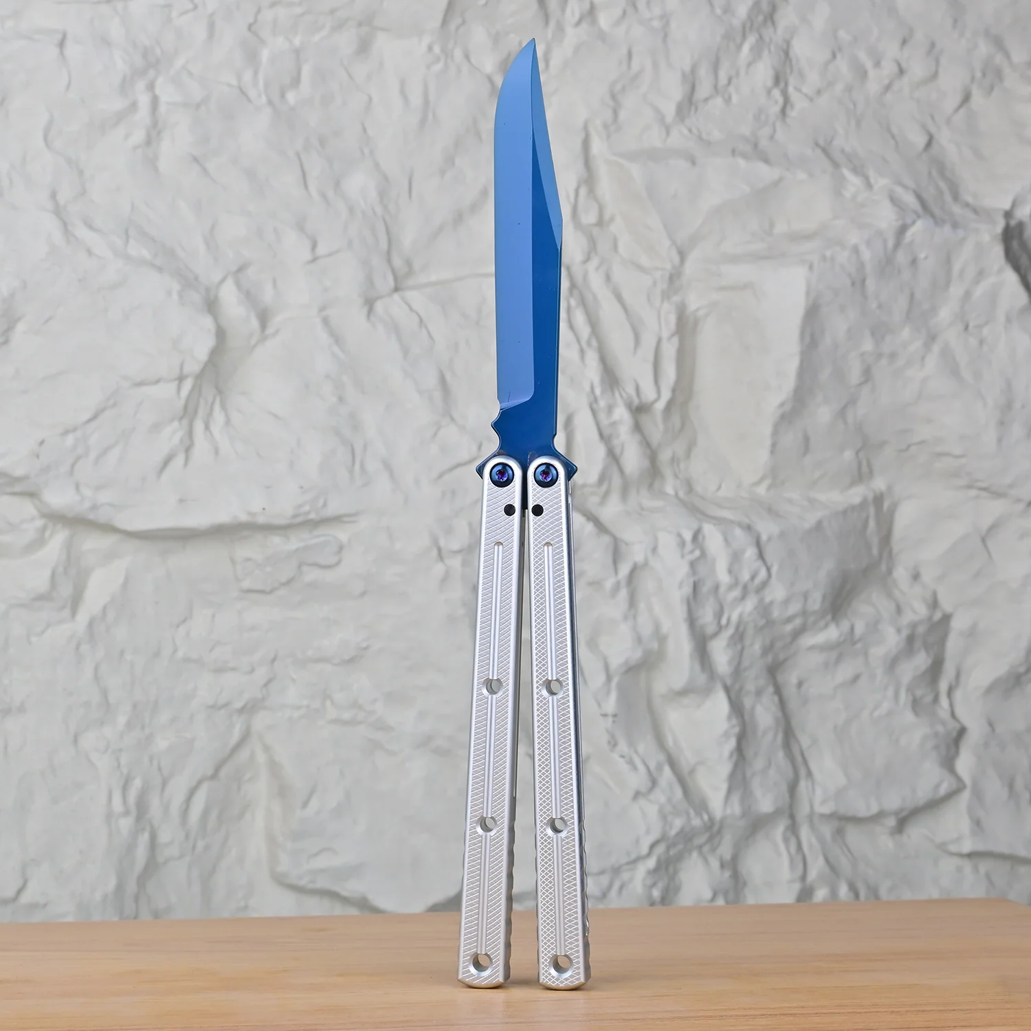 Titus Kraken V3 Balisong Clone 7075 Aluminum False Edge Blade - Image 53