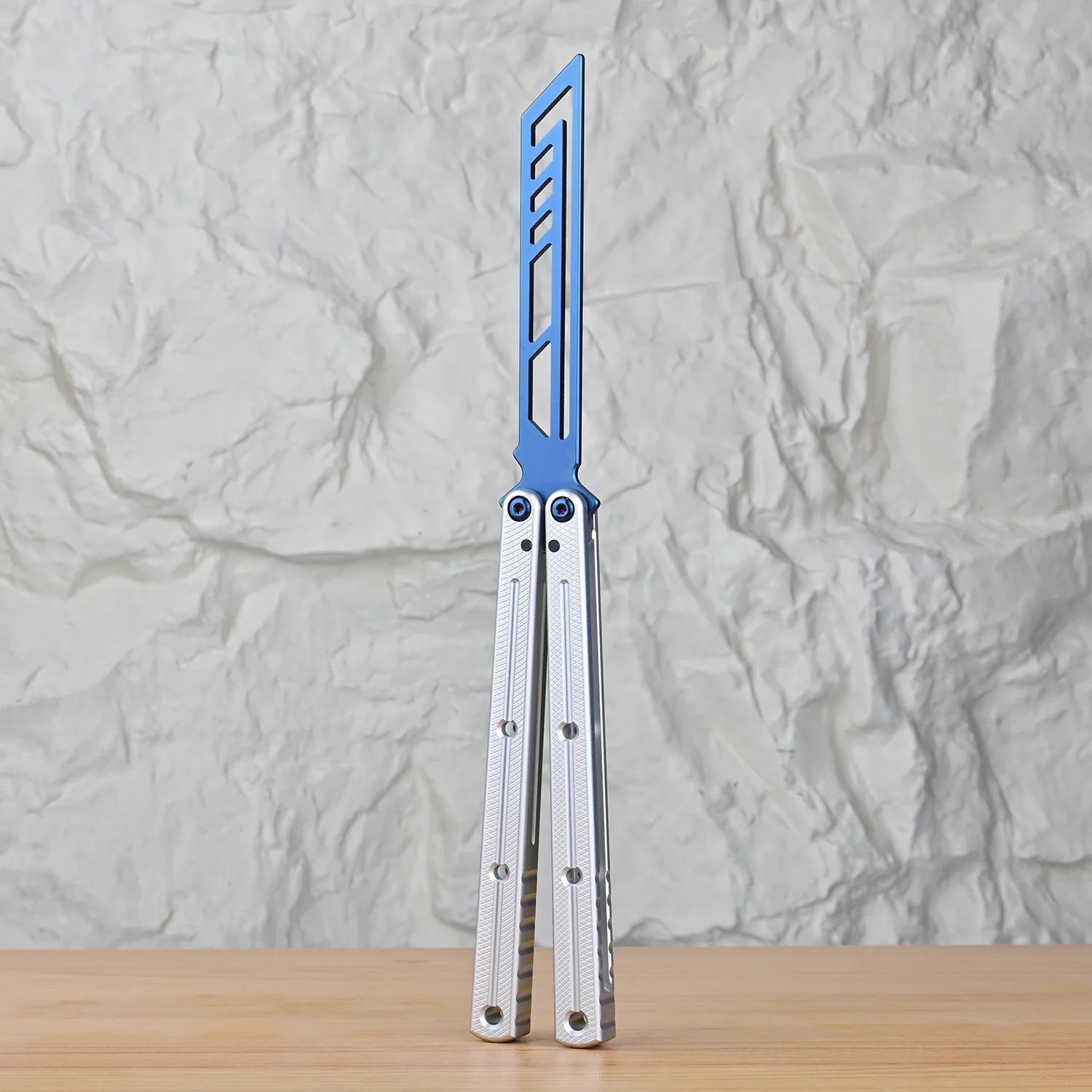 Titus Kraken V3 Balisong Clone 7075 Aluminum False Edge Blade - Image 56