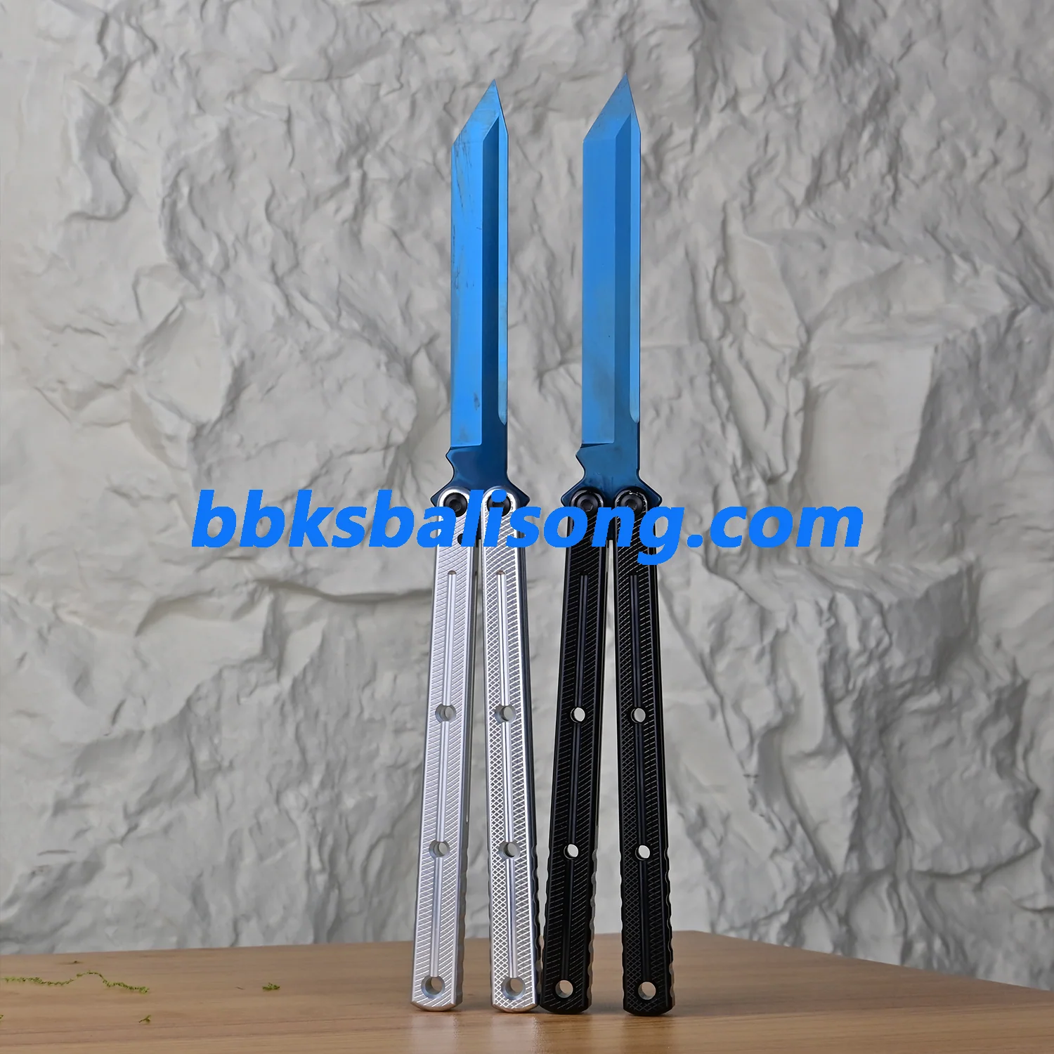 Titus Kraken V3 Balisong Clone 7075 Aluminum False Edge Blade - Image 6