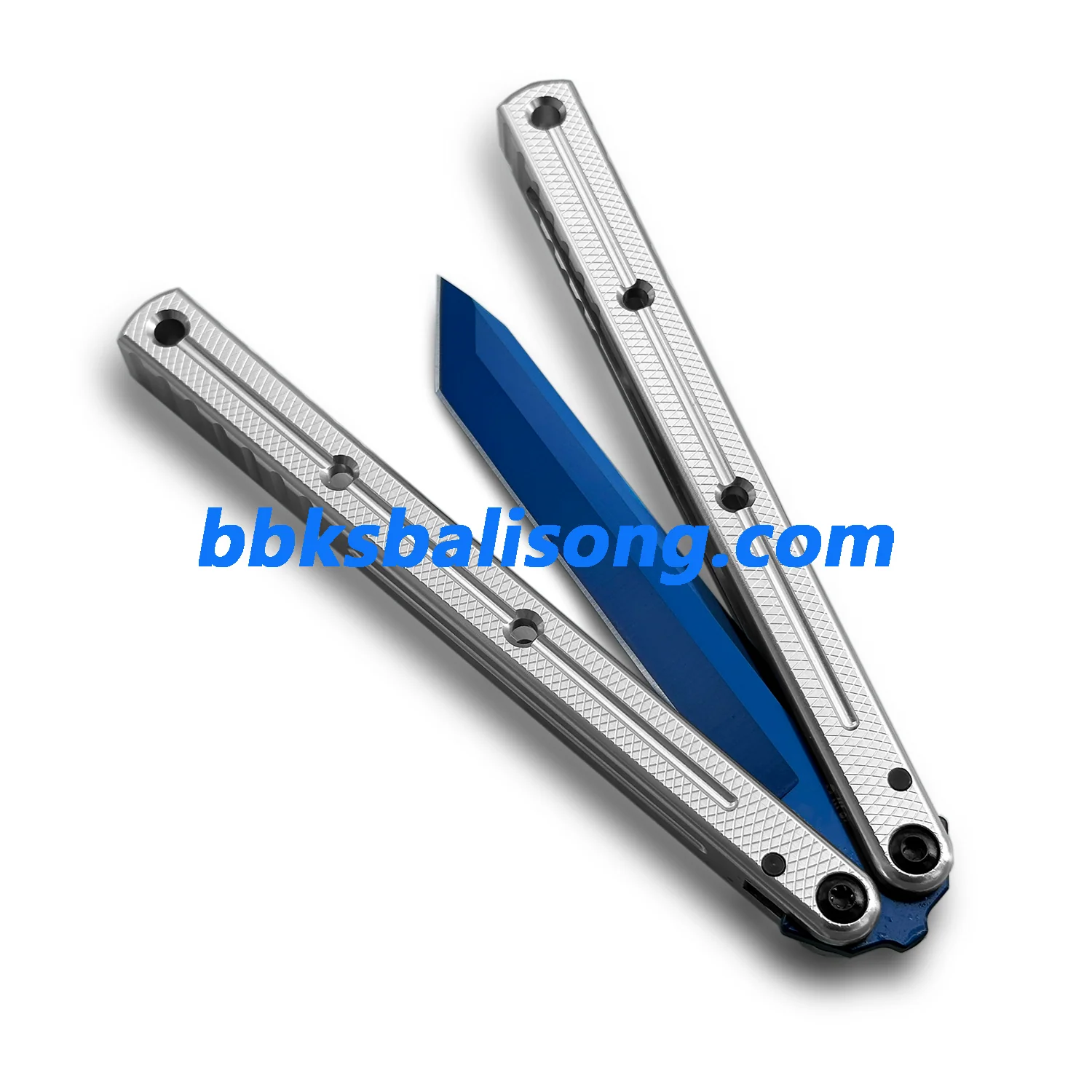 Titus Kraken V3 Balisong Clone 7075 Aluminum False Edge Blade - Image 7