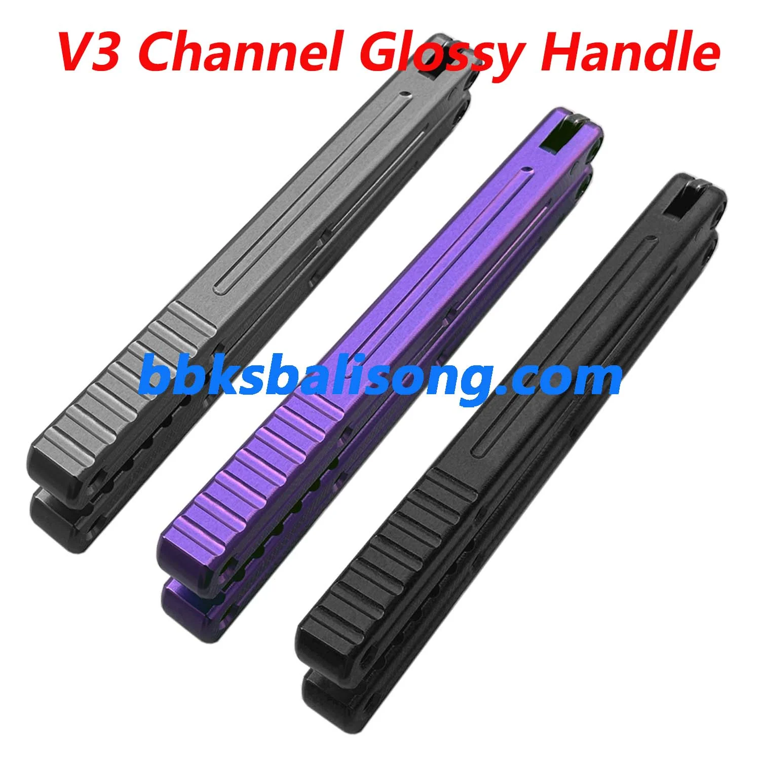 Titus Kraken V3 Balisong Clone 7075 Aluminum False Edge Blade - Image 9