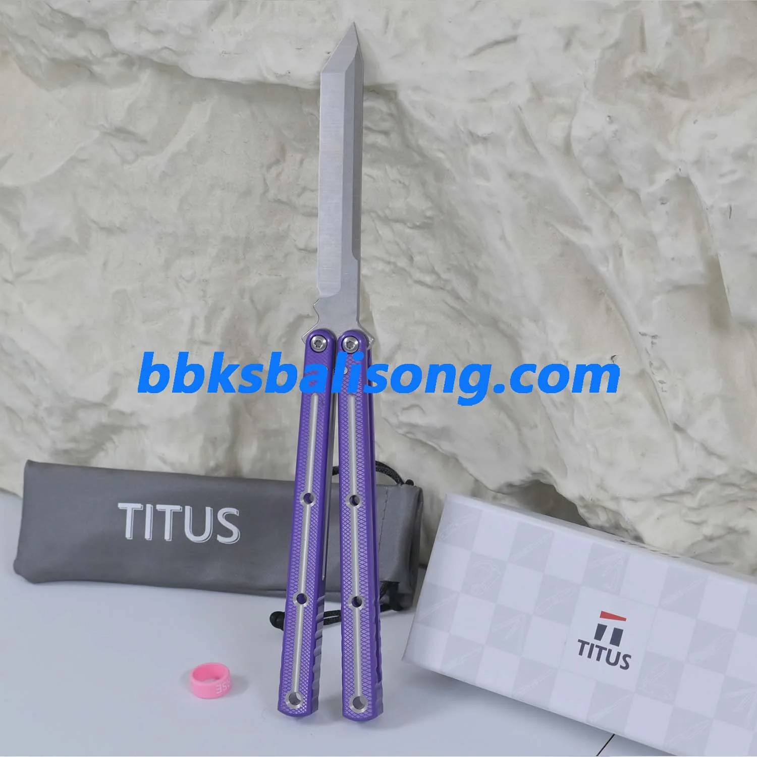 Titus Kraken V3 Live Blade Balisong Clone Dual-Tone Version - Image 11