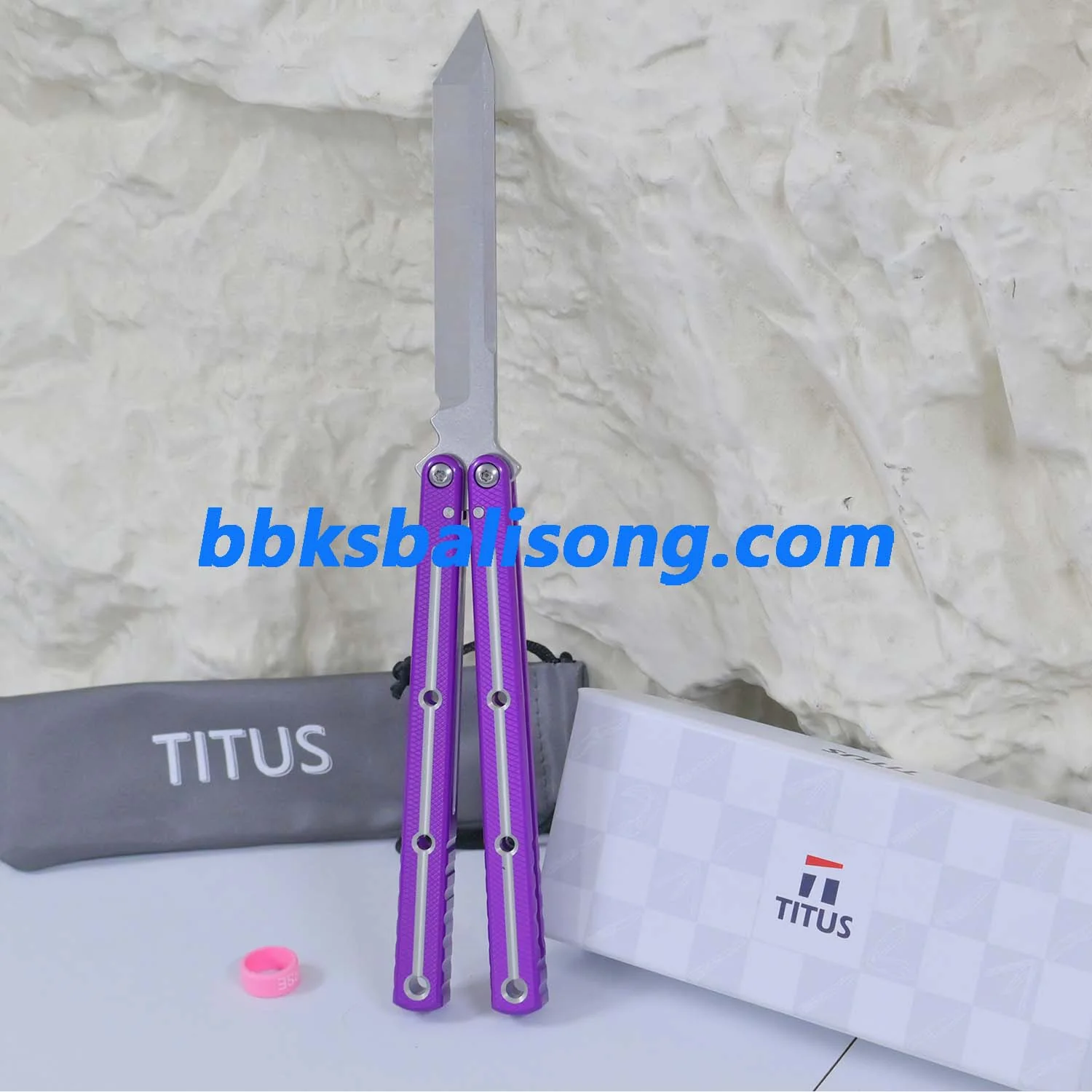 Titus Kraken V3 Live Blade Balisong Clone Dual-Tone Version - Image 13