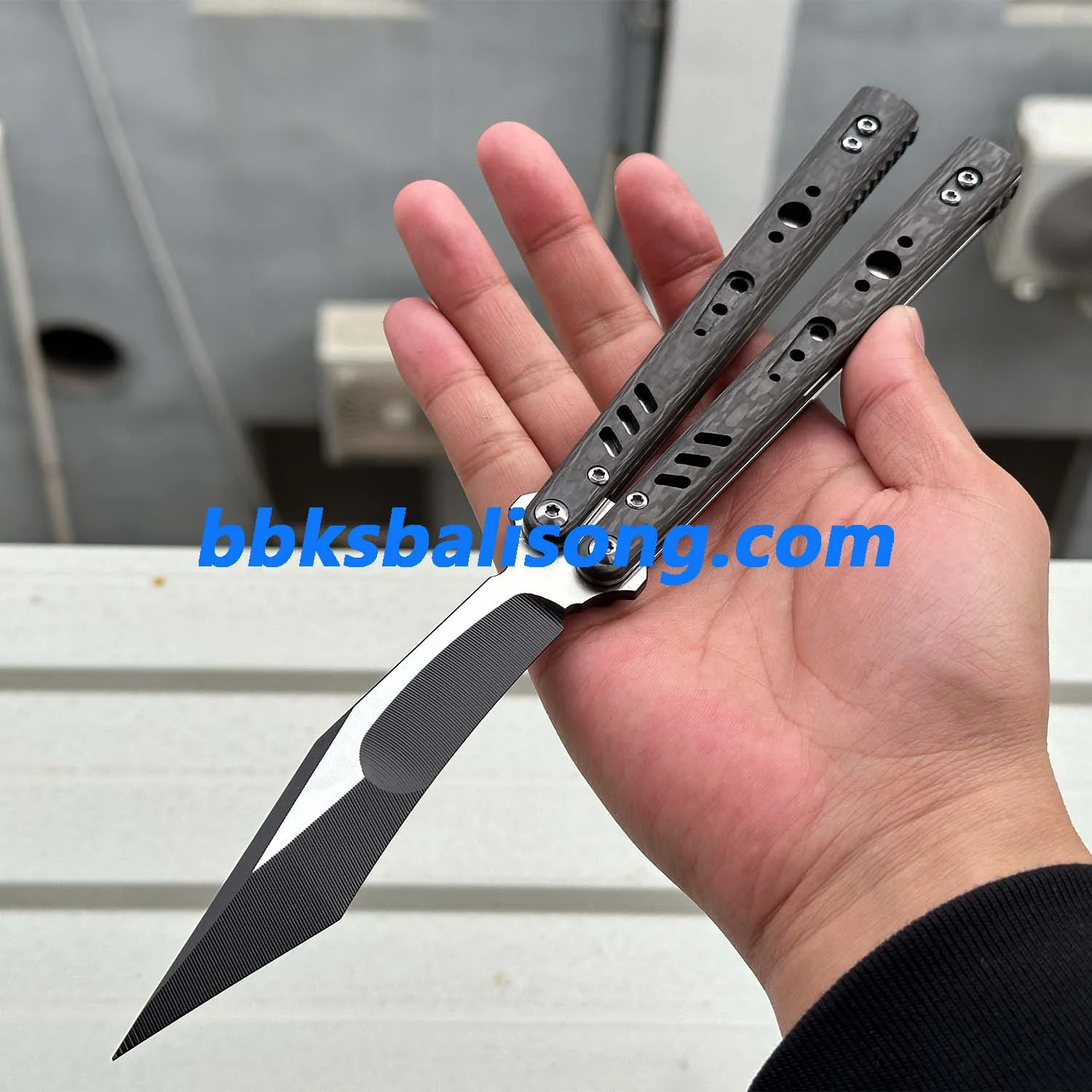 Titus Replicant (REP) V3 Balisong Clone Carbon Fiber Scales Titanium Liner - Image 15