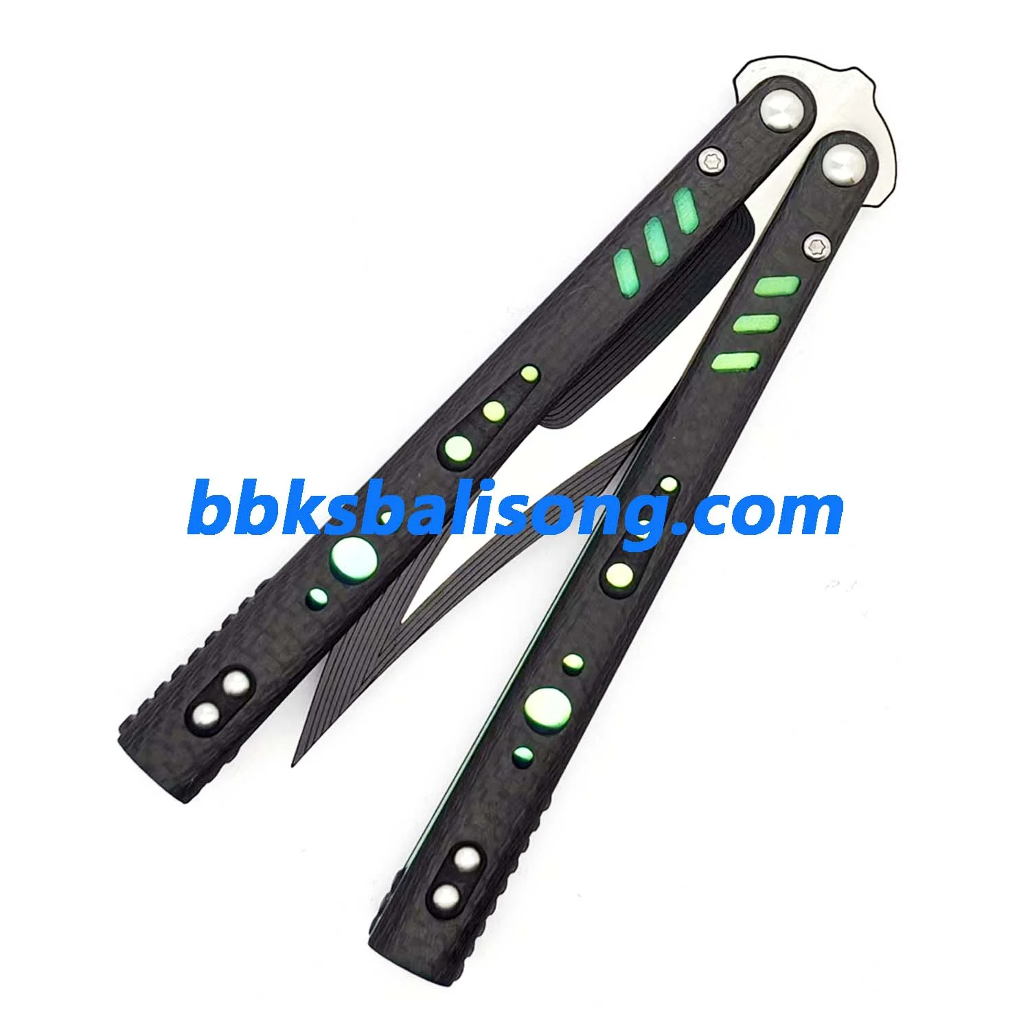 Titus Replicant (REP) V3 Balisong Clone Carbon Fiber Scales Titanium Liner - Image 4