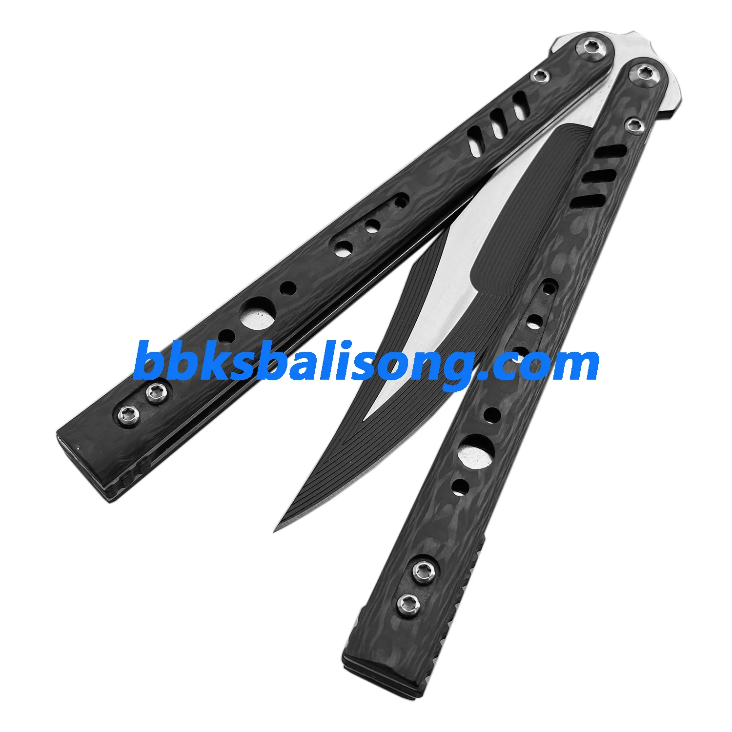 Titus Replicant (REP) V3 Balisong Clone Carbon Fiber Scales Titanium Liner - Image 5