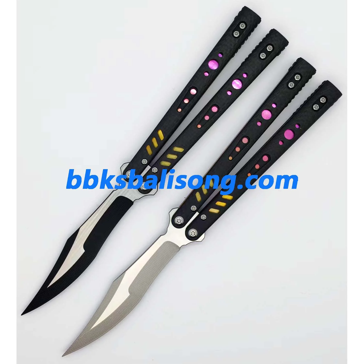 Titus Replicant (REP) V3 Balisong Clone Carbon Fiber Scales Titanium Liner - Image 6