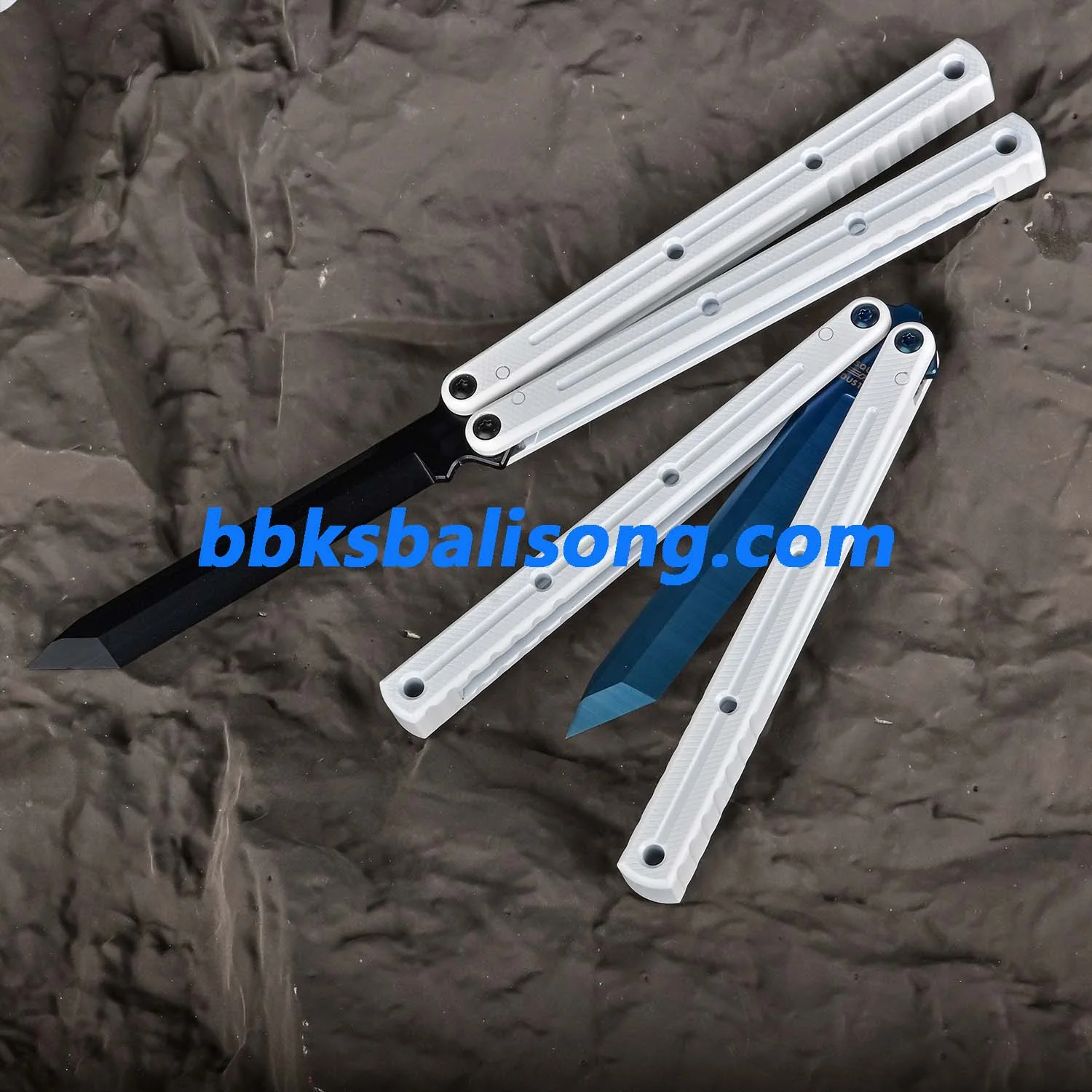 Titus Kraken V3 Balisong Clone Ceramic Coating Handle Sapphire Blade - Image 10