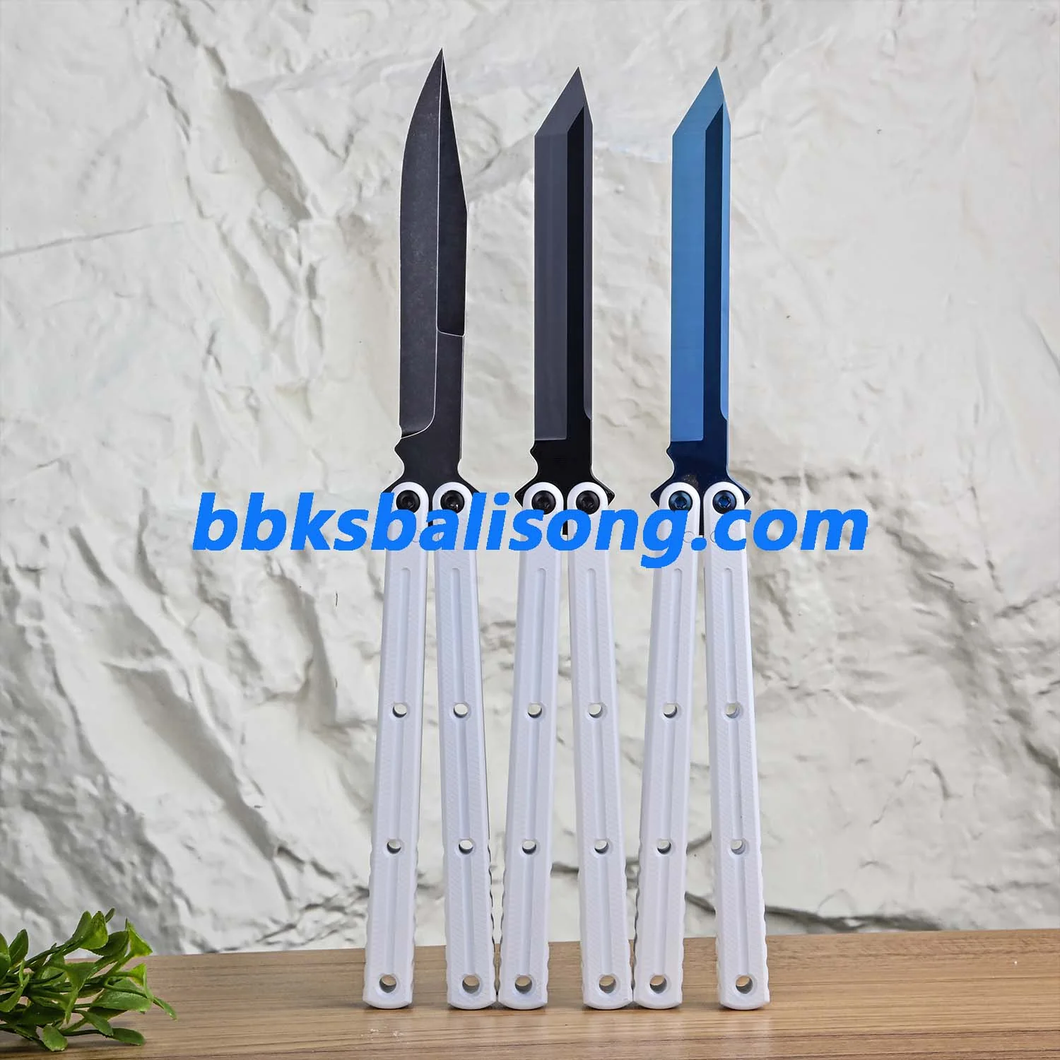Titus Kraken V3 Balisong Clone Ceramic Coating Handle Sapphire Blade - Image 3