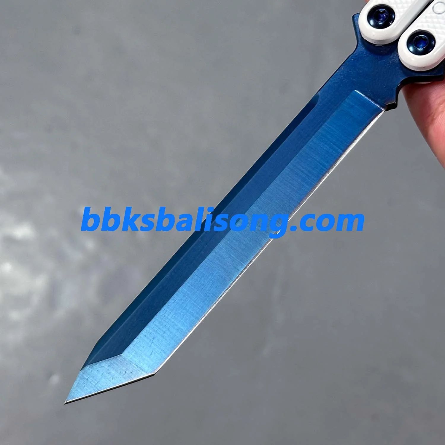 Titus Kraken V3 Balisong Clone Ceramic Coating Handle Sapphire Blade - Image 5