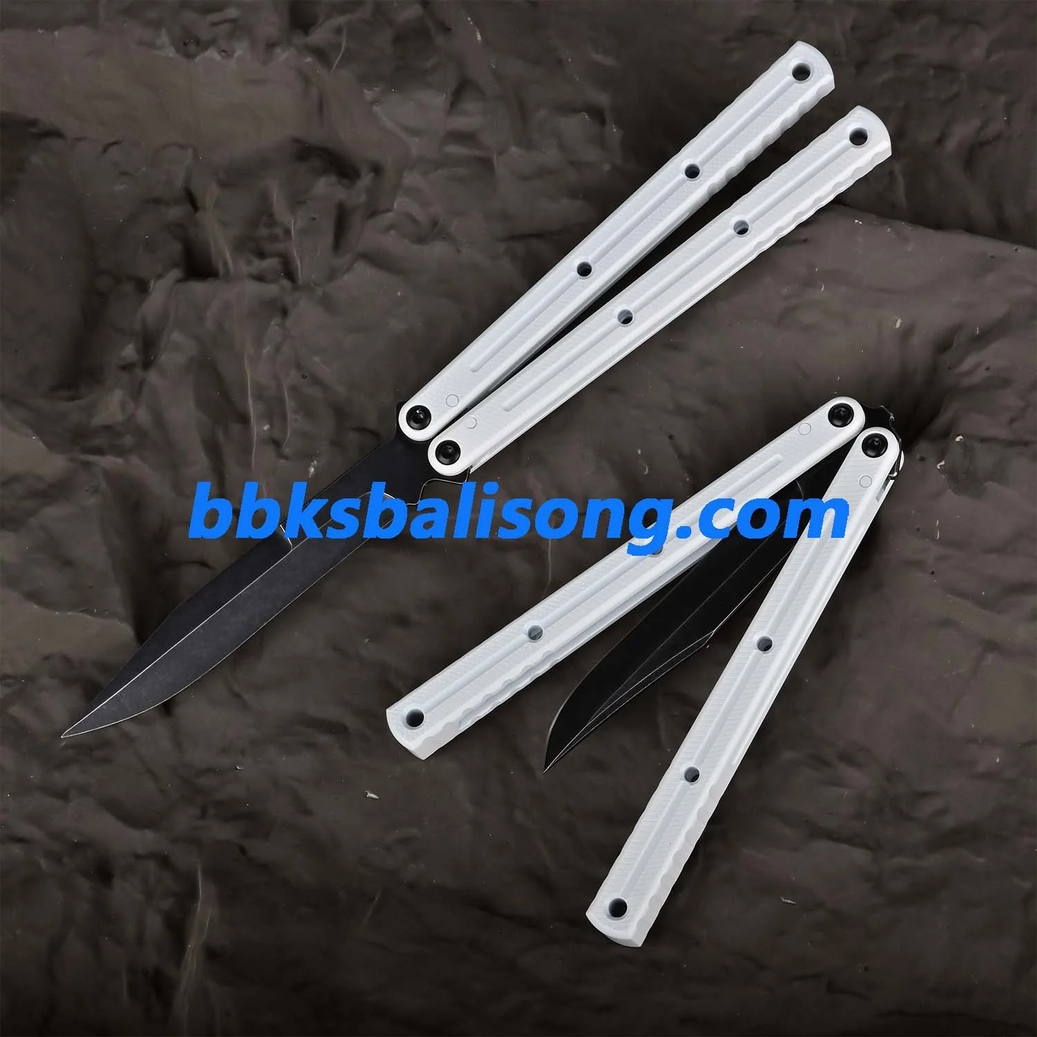 Titus Kraken V3 Balisong Clone Ceramic Coating Handle Sapphire Blade - Image 9