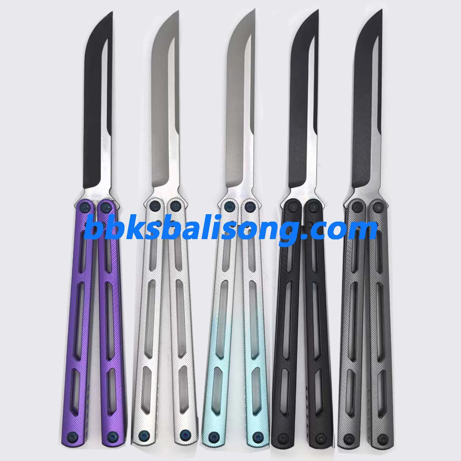 Titus Tsunami V4 Clone Balisong Trainer 7075 Aluminum Handle Bushing System - Image 10