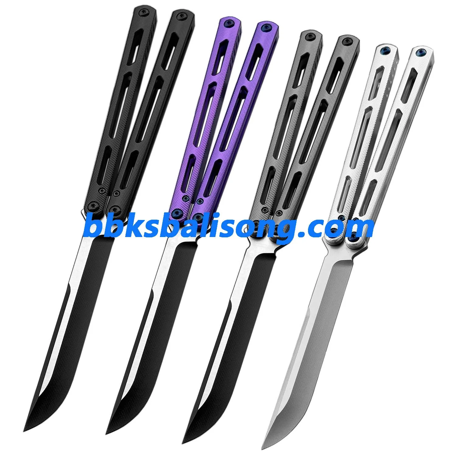 Titus Tsunami V4 Clone Balisong Trainer 7075 Aluminum Handle Bushing System - Image 3