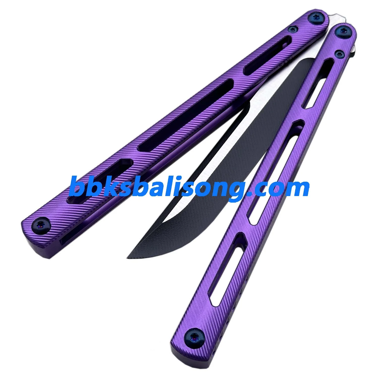Titus Tsunami V4 Clone Balisong Trainer 7075 Aluminum Handle Bushing System - Image 4