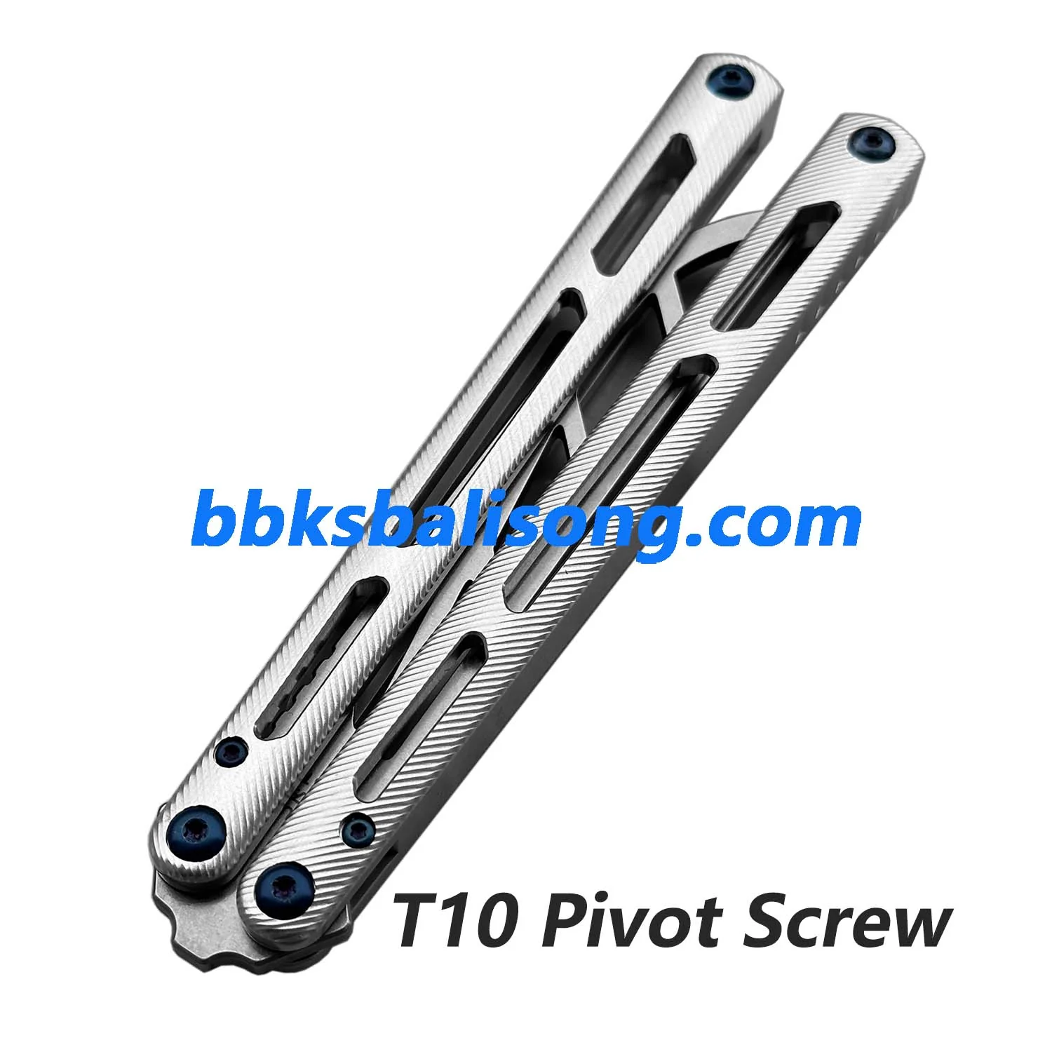 Titus Tsunami V4 Clone Balisong Trainer 7075 Aluminum Handle Bushing System - Image 7