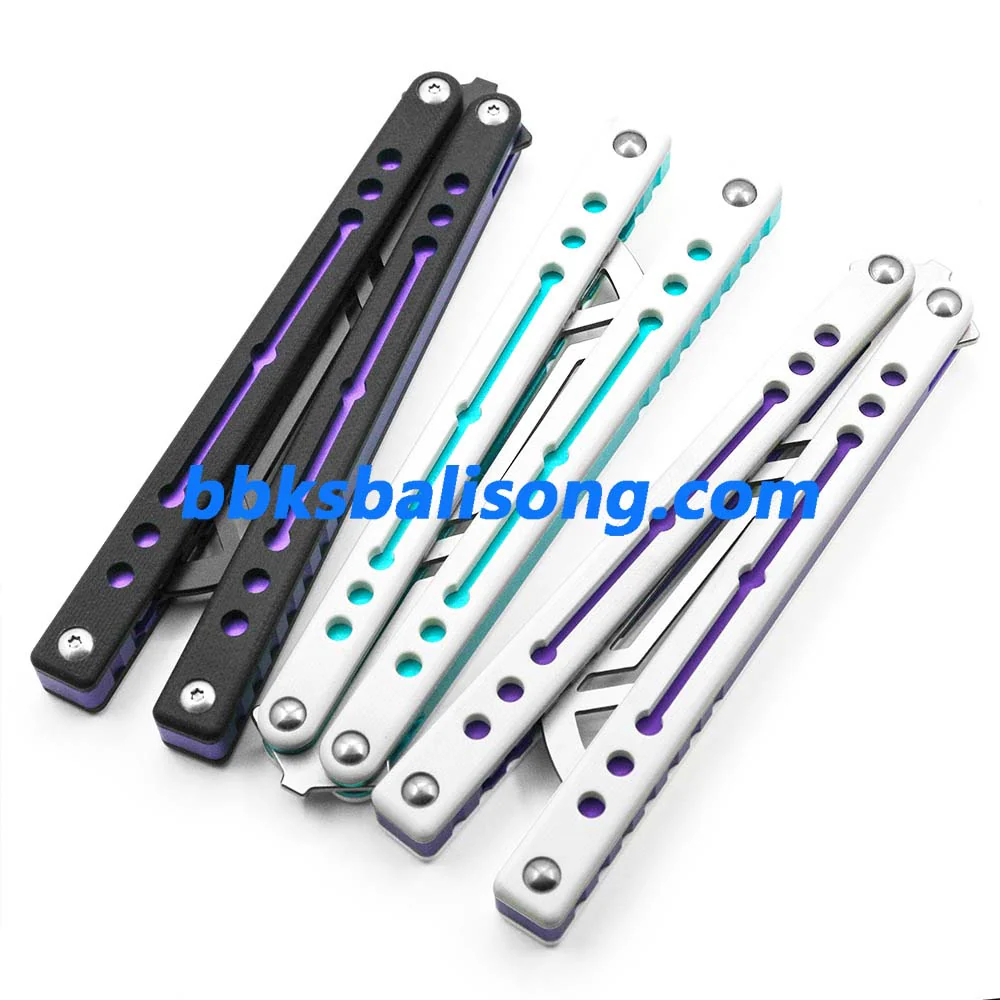 New TOUCH TIMES Nautilus V2 Balisong Clone Hiding Zen Pins - Image 4