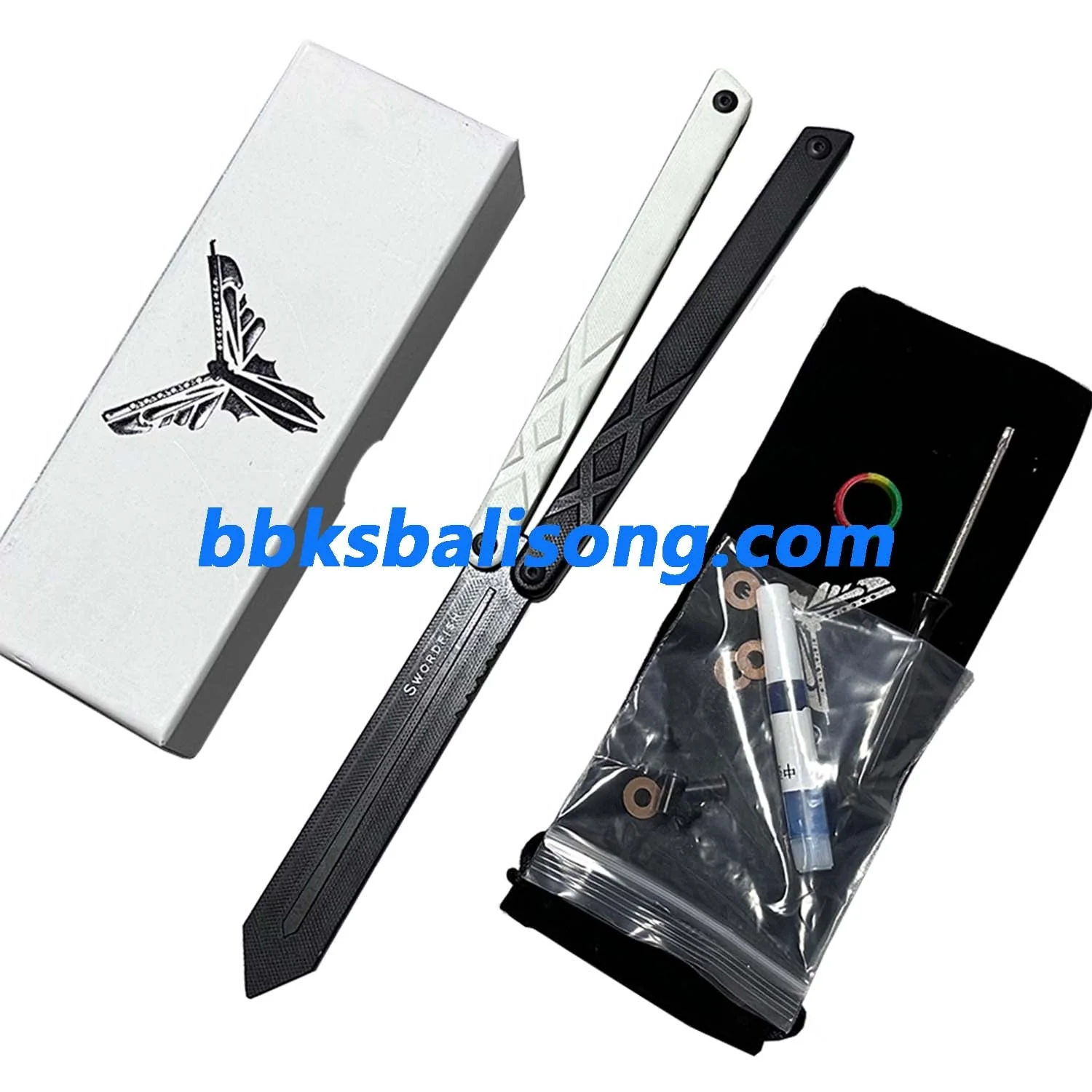 XDYY G10 Swordfish Balisong Clone G10 handle G10 blade Bushing System - Image 3