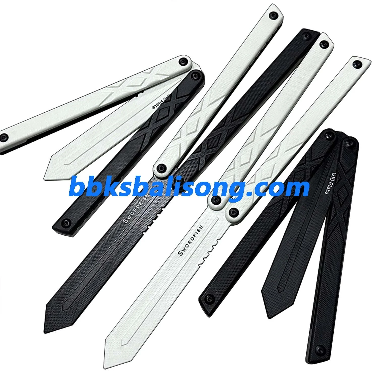 XDYY G10 Swordfish Balisong Clone G10 handle G10 blade Bushing System - Image 5