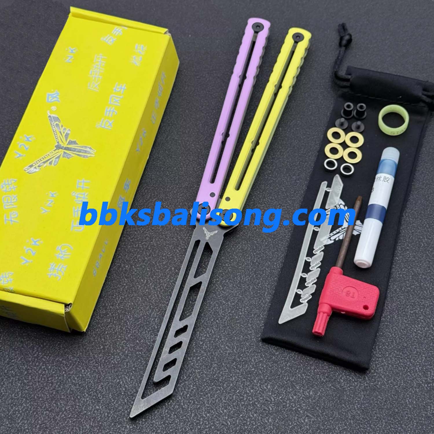XDYY Krake Raken (Kraken) V3 Balisong Clone Stainless Steel Handle - Image 14