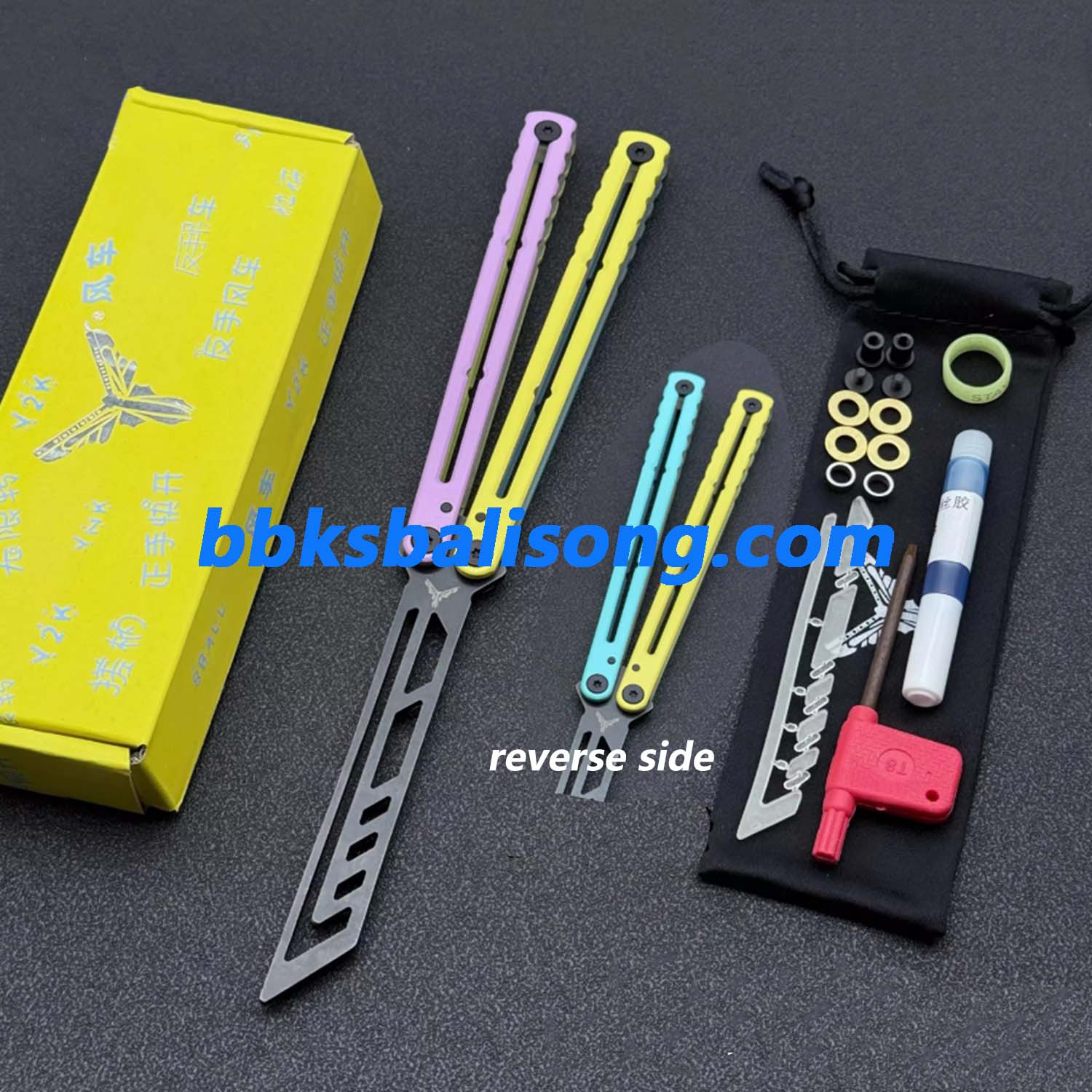 XDYY Krake Raken (Kraken) V3 Balisong Clone Stainless Steel Handle - Image 15