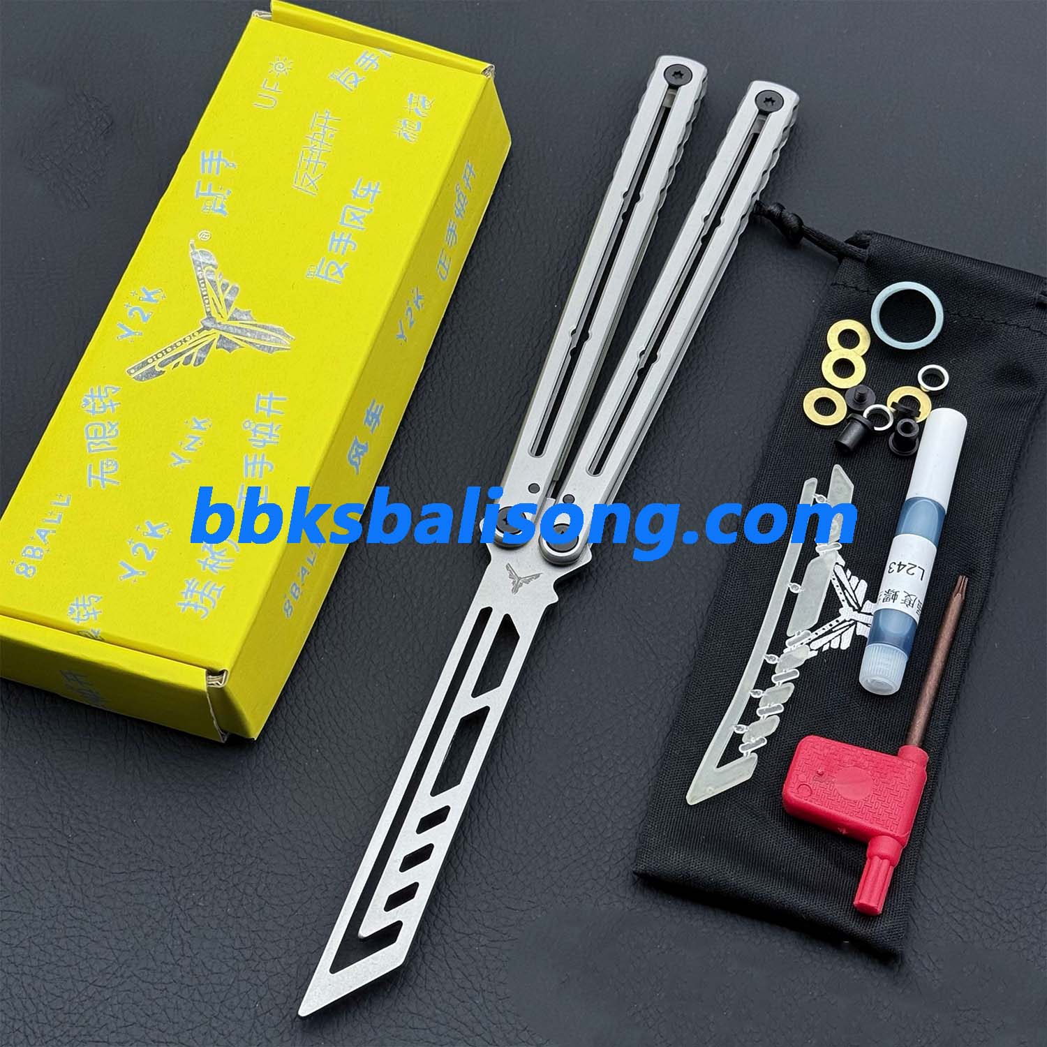 XDYY Krake Raken (Kraken) V3 Balisong Clone Stainless Steel Handle - Image 16
