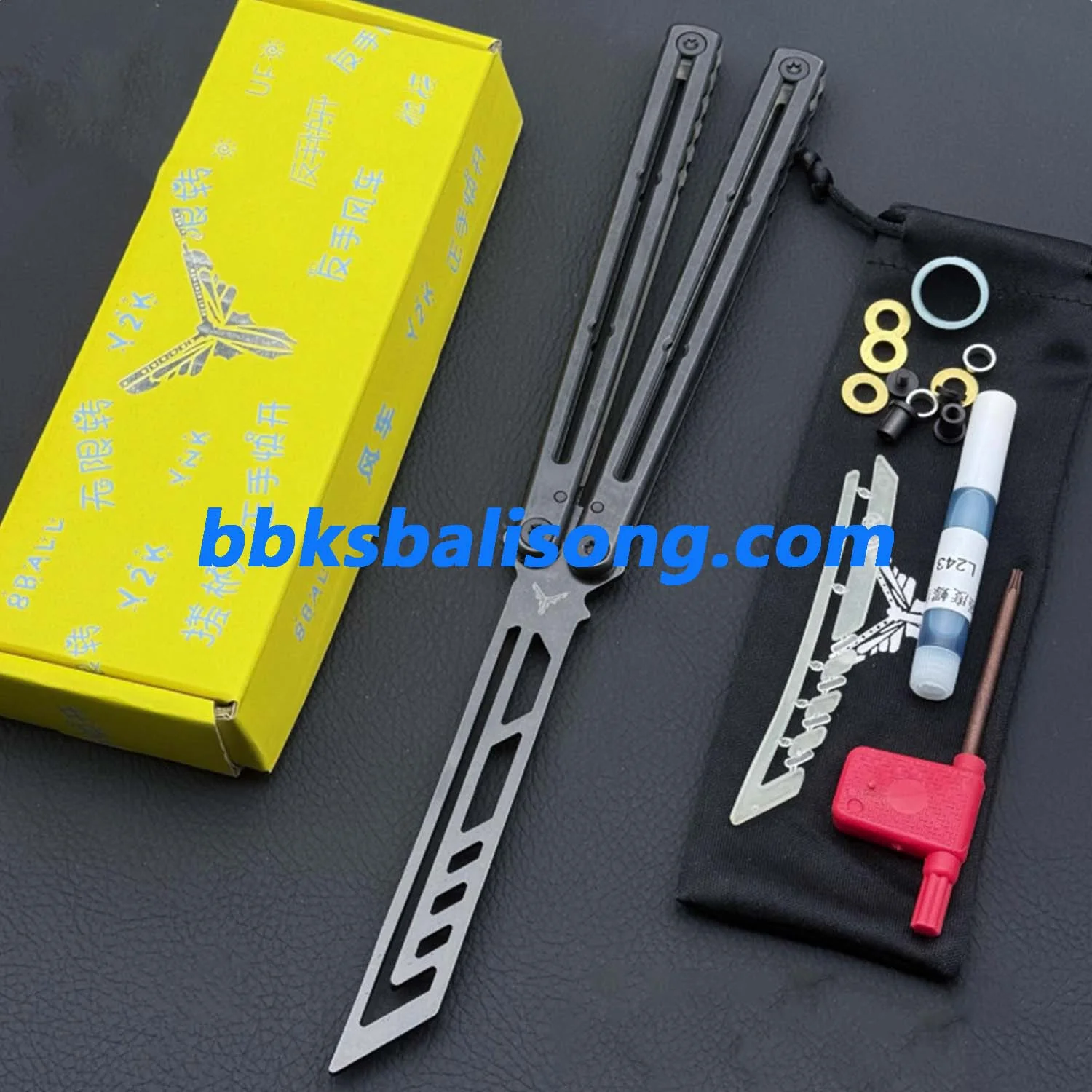 XDYY Krake Raken (Kraken) V3 Balisong Clone Stainless Steel Handle - Image 17