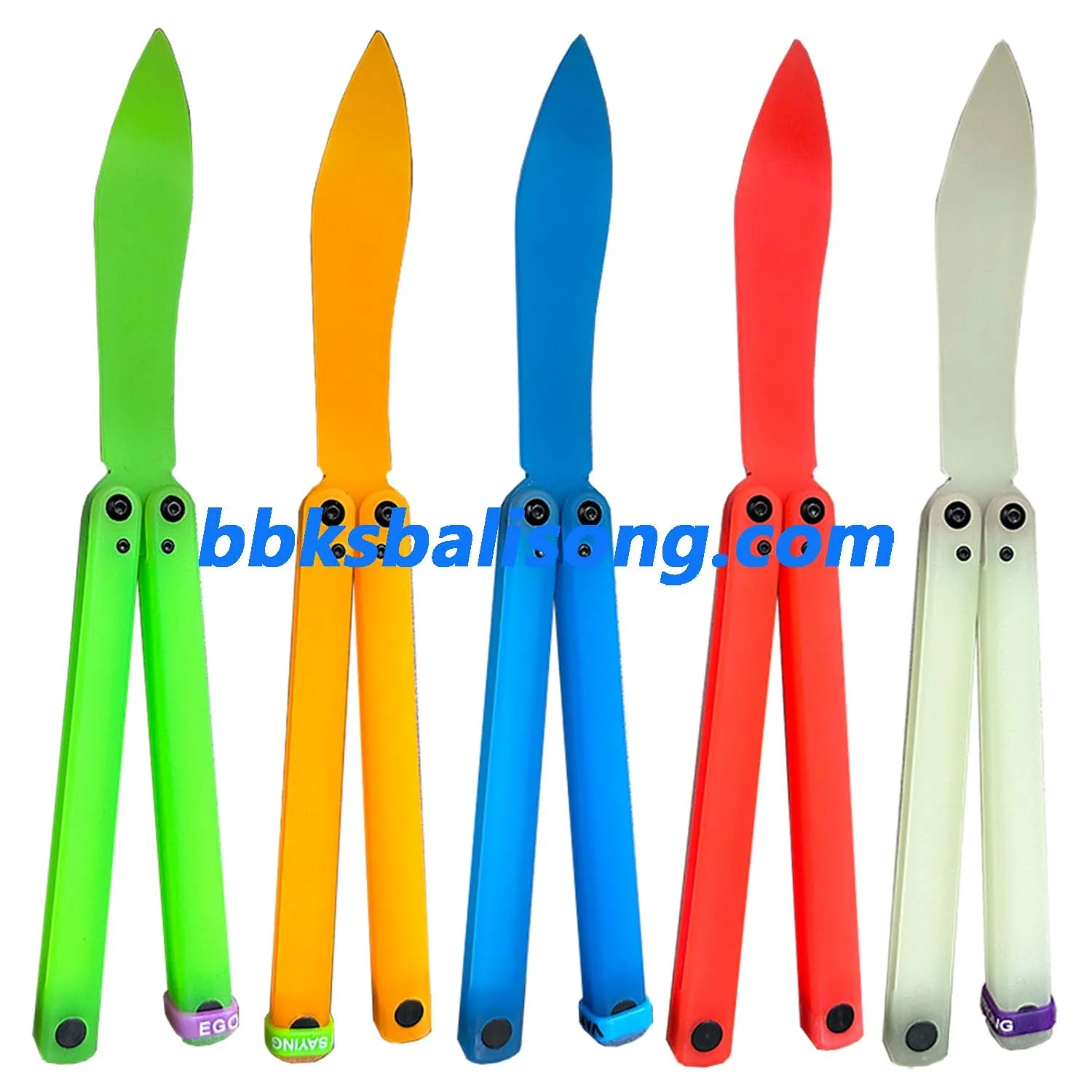 Yuppie Luminous Fluorescent Plastic Balisong - Image 5