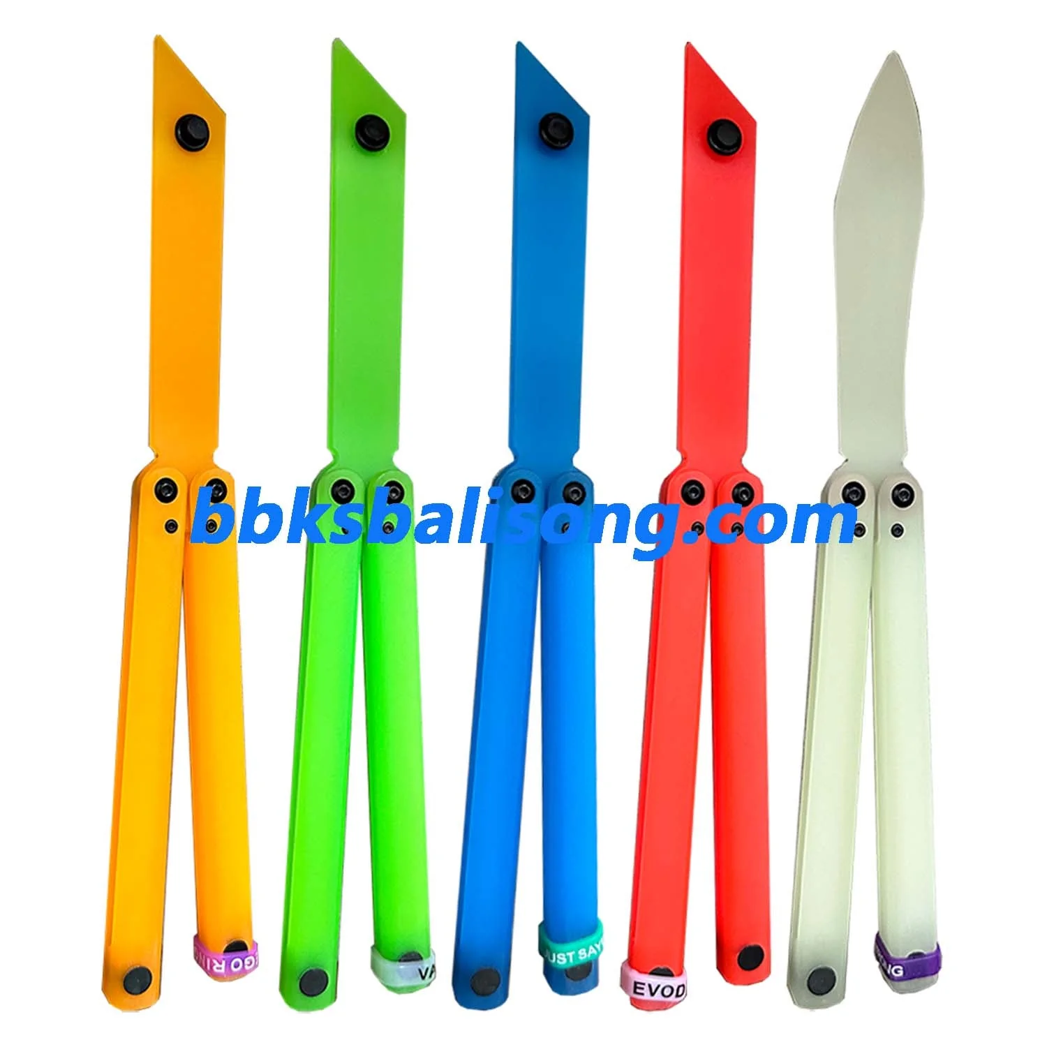 Yuppie Luminous Fluorescent Plastic Balisong - Image 7