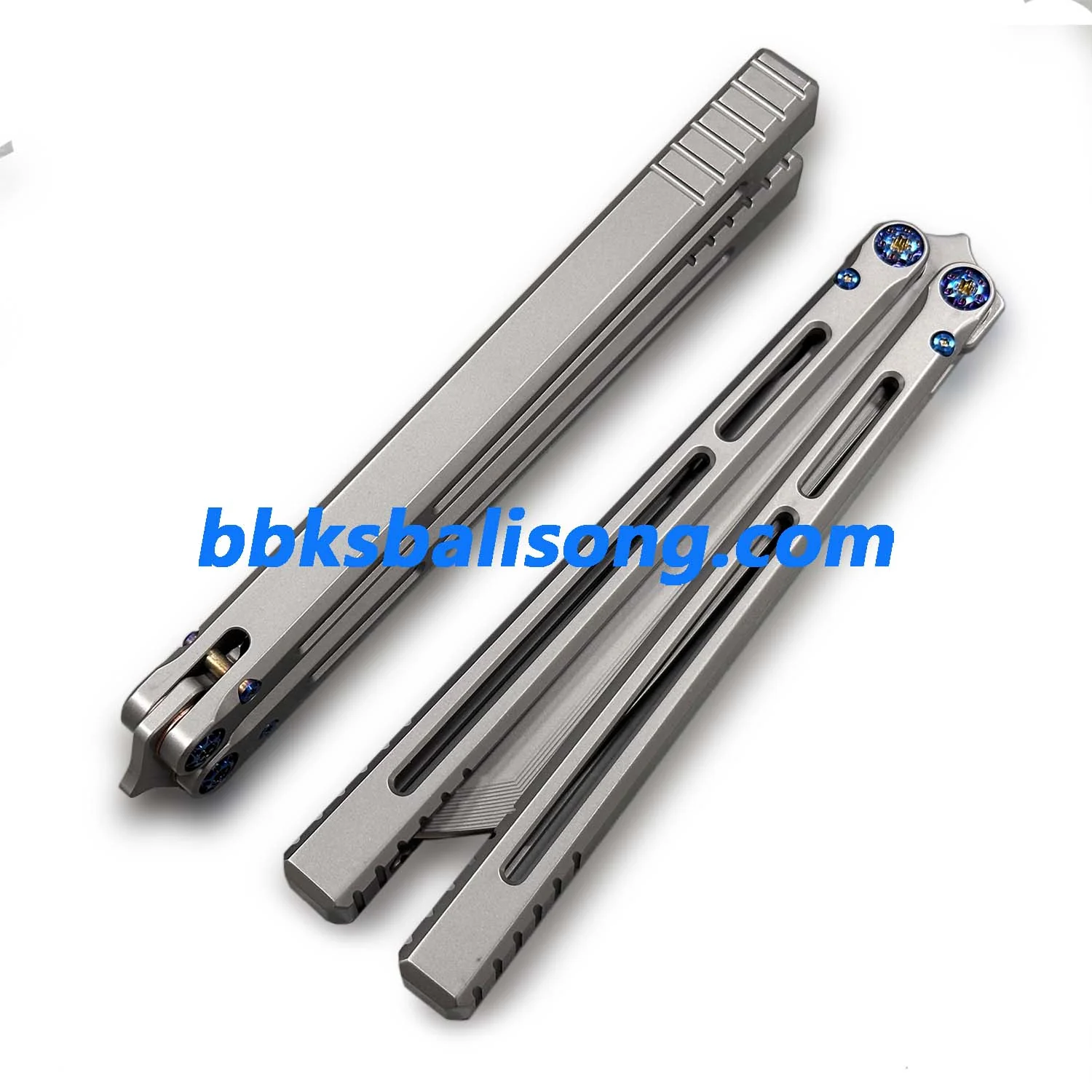 New Yuppie Telesto Balisong Clone Titanium Handle False Edge - Image 2